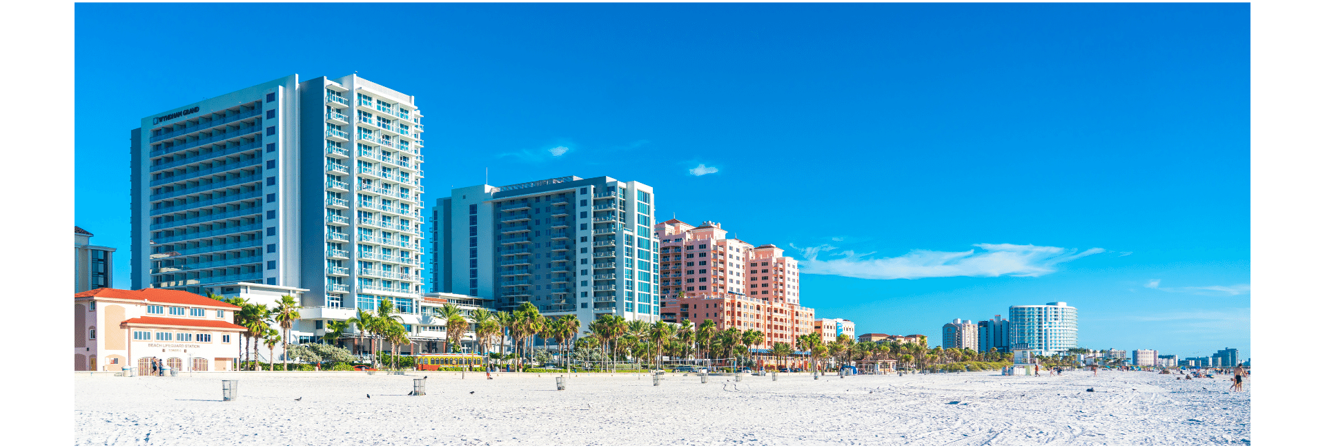 Photo de la plage blanche immaculée de Clearwater en Floride par Gate 5 travel